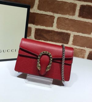 Dionysus Leather Mini Handbag Red
